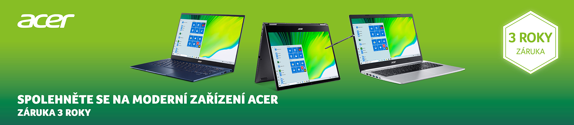Záruka 3 roky - spolehněte se na moderní zařízení ACER